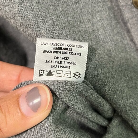 Mountain Ridge Men’s XL Gray Flannel Button-Up Shirt – Classic Casual Style - Picture 13 of 13